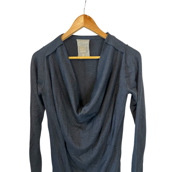 Women's Bench. Dark Blue Cowl Neck Sweater XS Knit Top - Picture 2 of 10